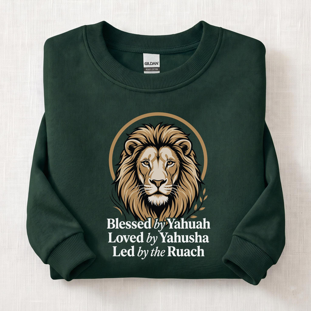Blessed By Yahuah Sweatshirt — Forest Green