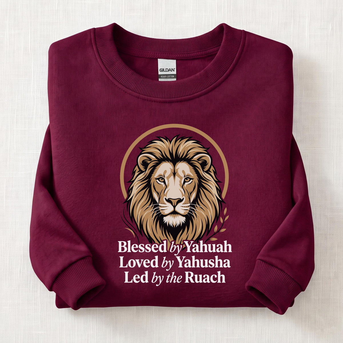 Blessed By Yahuah Sweatshirt — Maroon