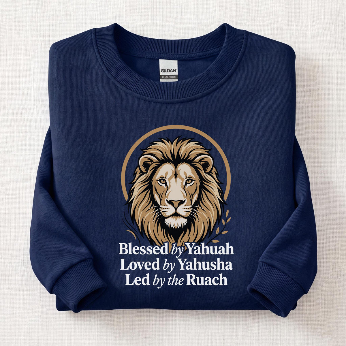 Blessed By Yahuah Sweatshirt — Navy