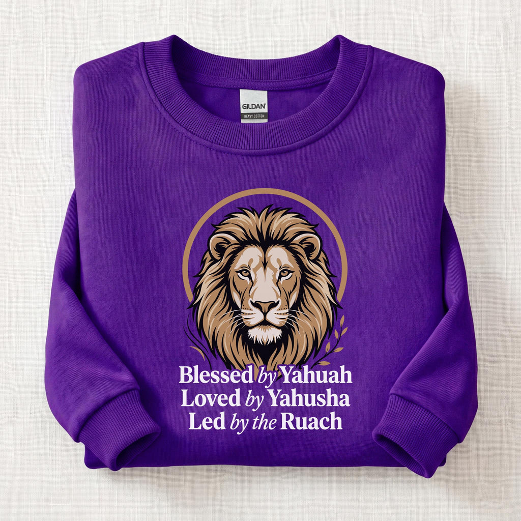 Blessed By Yahuah Sweatshirt — Purple