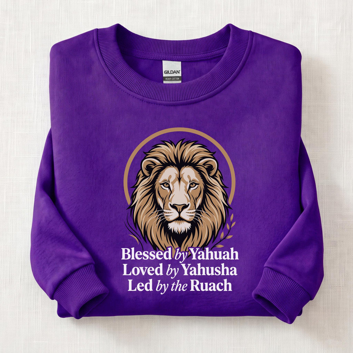 Blessed By Yahuah Sweatshirt — Purple