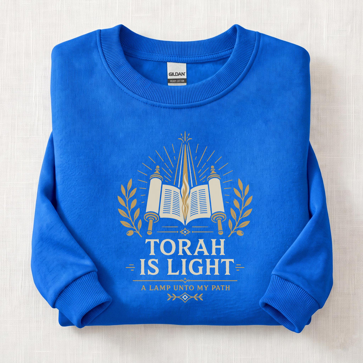 Torah Is Light Sweatshirt — Royal