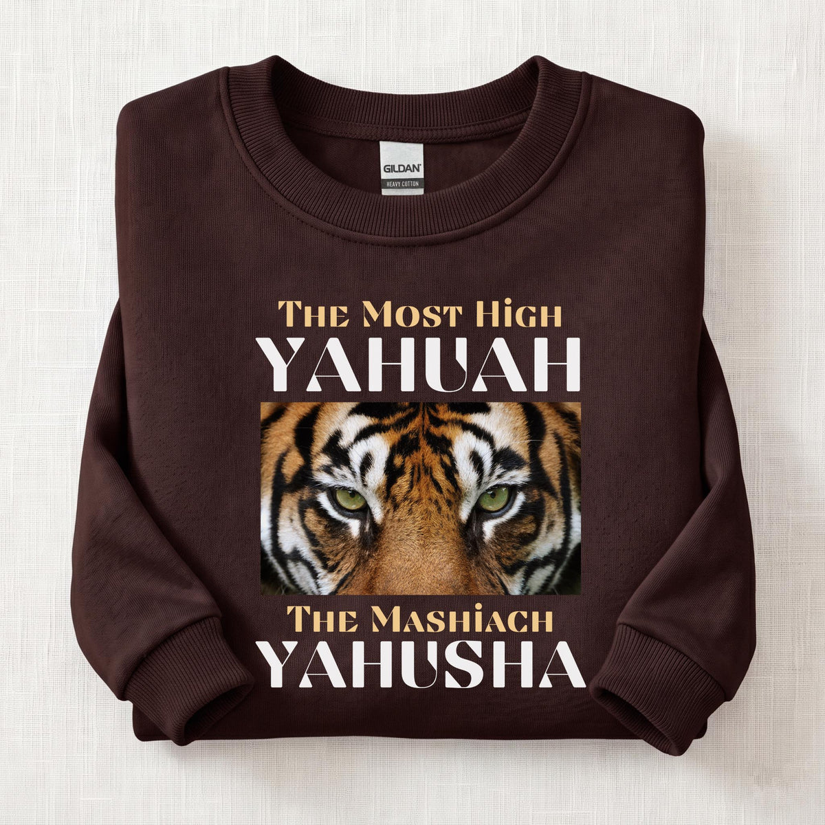 The Most High Yahuah Lion  Sweatshirt — Dark Chocolate