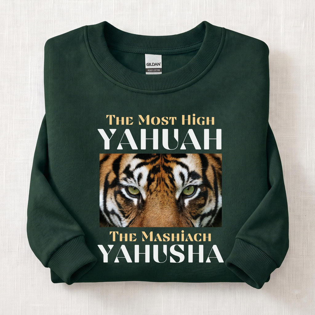 The Most High Yahuah Lion  Sweatshirt — Forest Green
