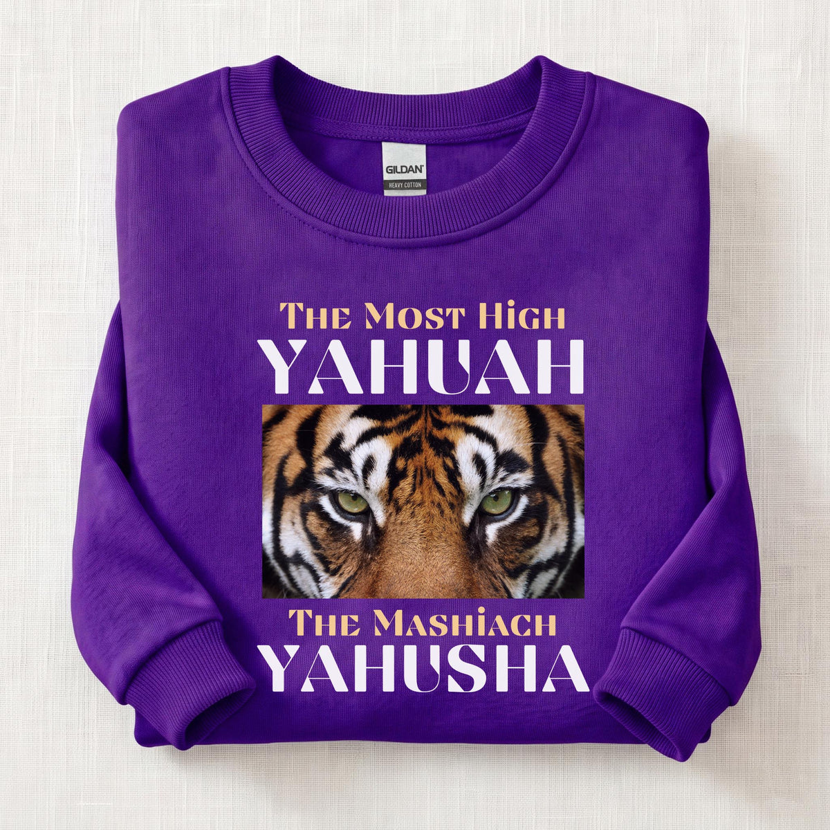 The Most High Yahuah Lion  Sweatshirt — Purple