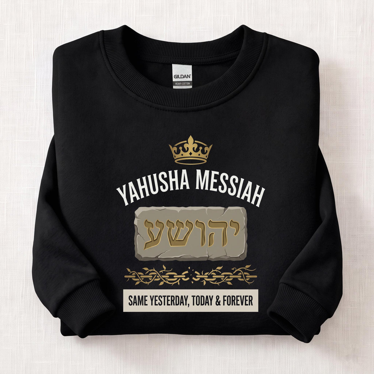 Same Yesterday, Today & Forever Sweatshirt — Black