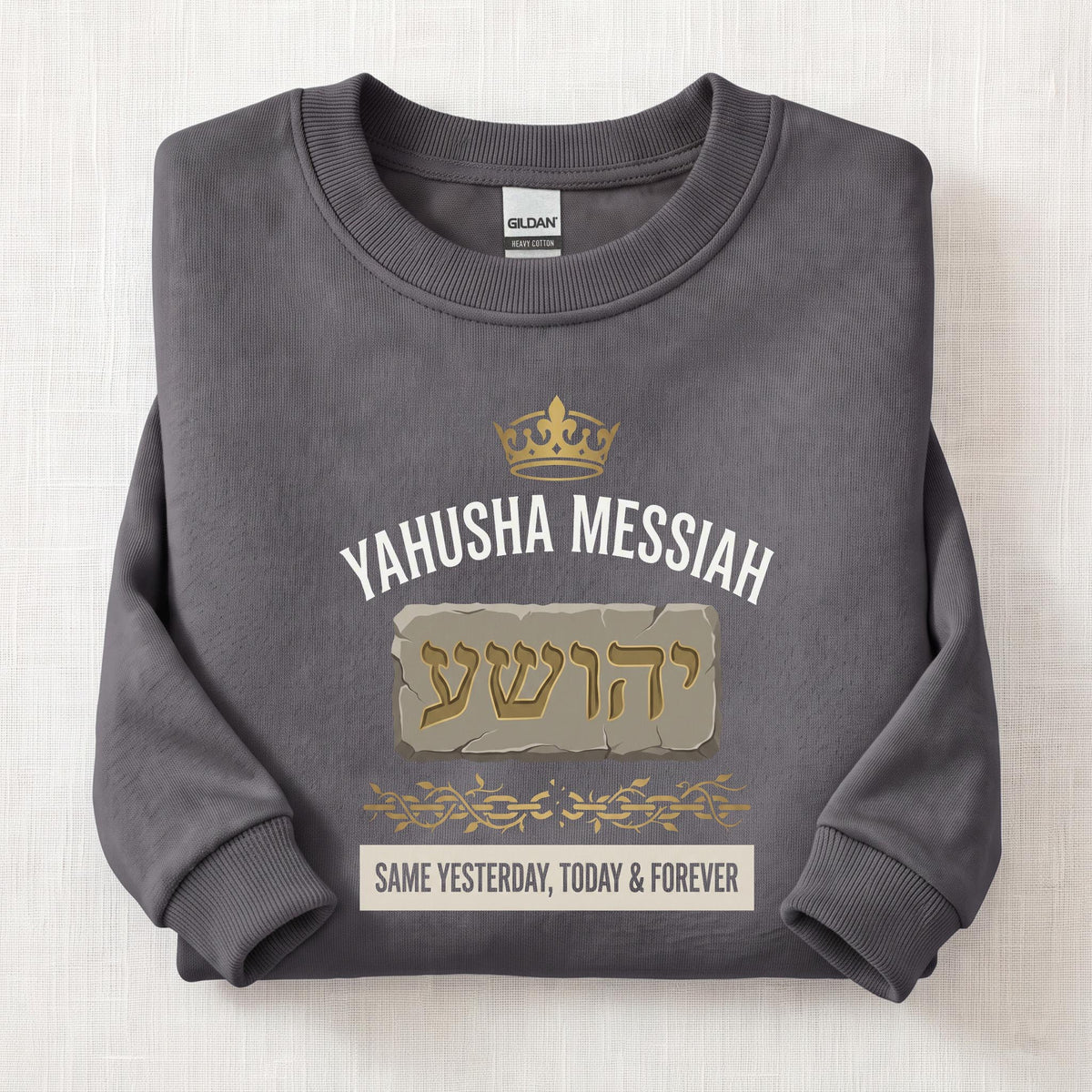 Same Yesterday, Today & Forever Sweatshirt — Charcoal