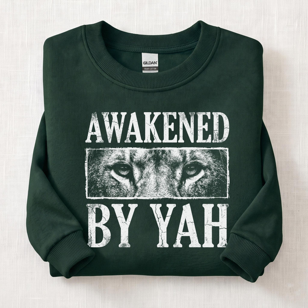 Awakened By Yah Sweatshirt — Forest Green