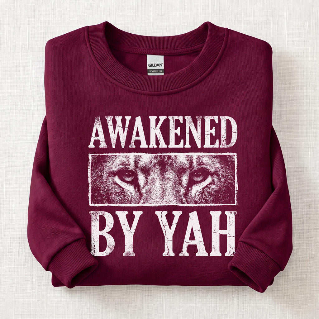 Awakened By Yah Sweatshirt — Maroon