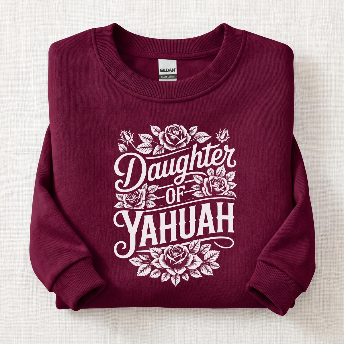 Daughter Of Yahuah Sweatshirt — Maroon