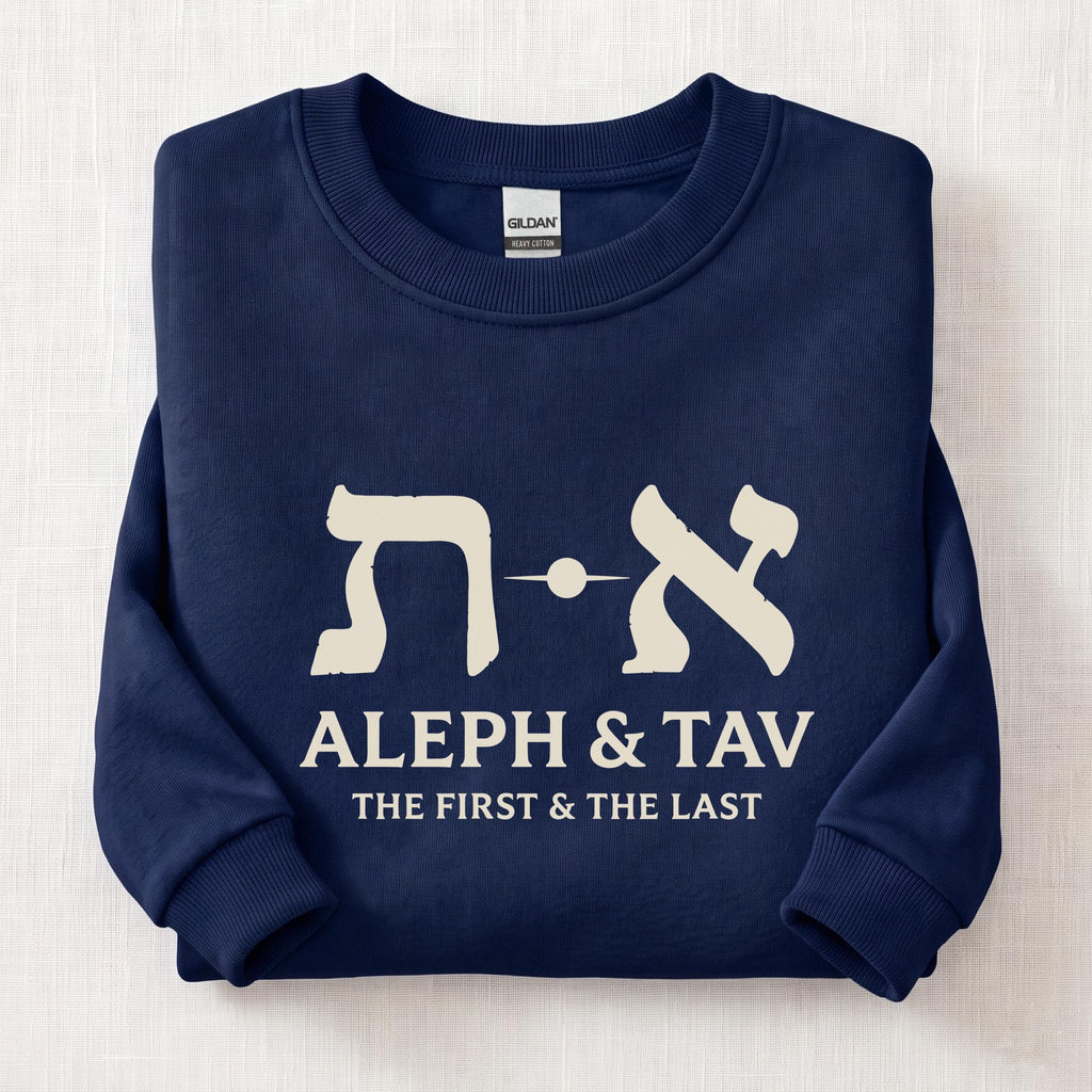 Aleph & Tav Sweatshirt — Navy
