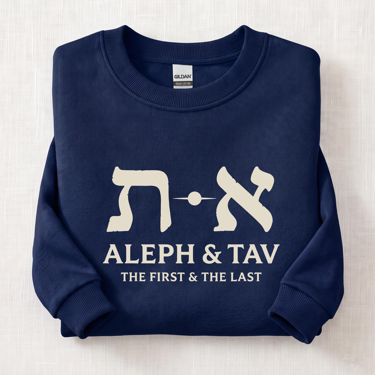 Aleph & Tav Sweatshirt — Navy
