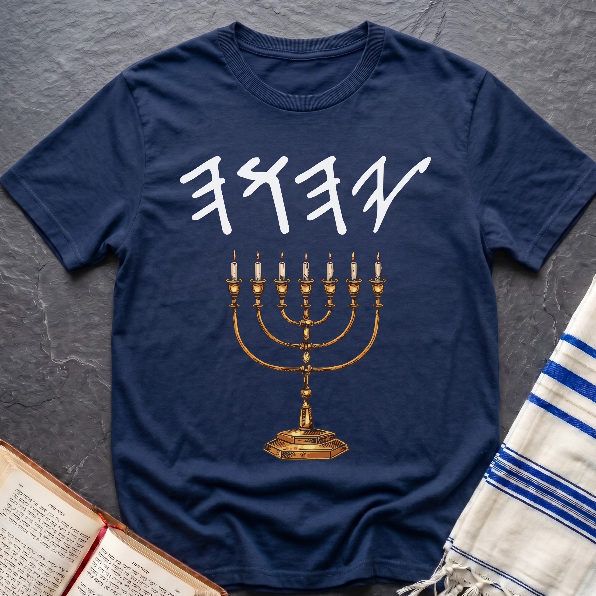 Paleo Hebrew Menorah T-Shirt