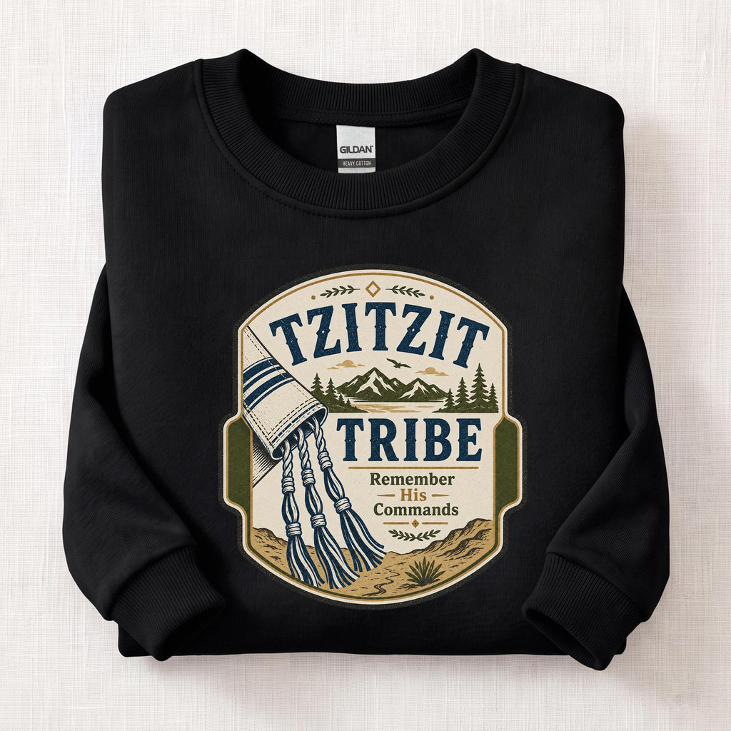 Tzitzit Tribe Sweatshirt — Black