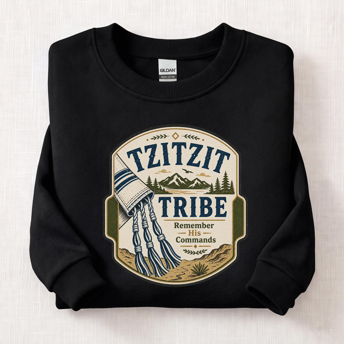 Tzitzit Tribe Sweatshirt — Black