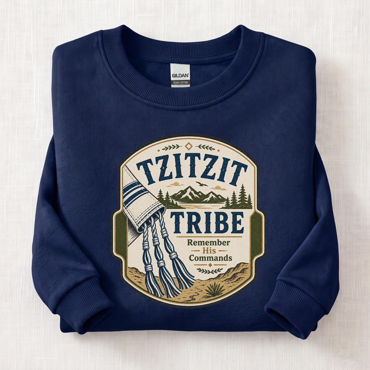 Tzitzit Tribe Sweatshirt — Navy