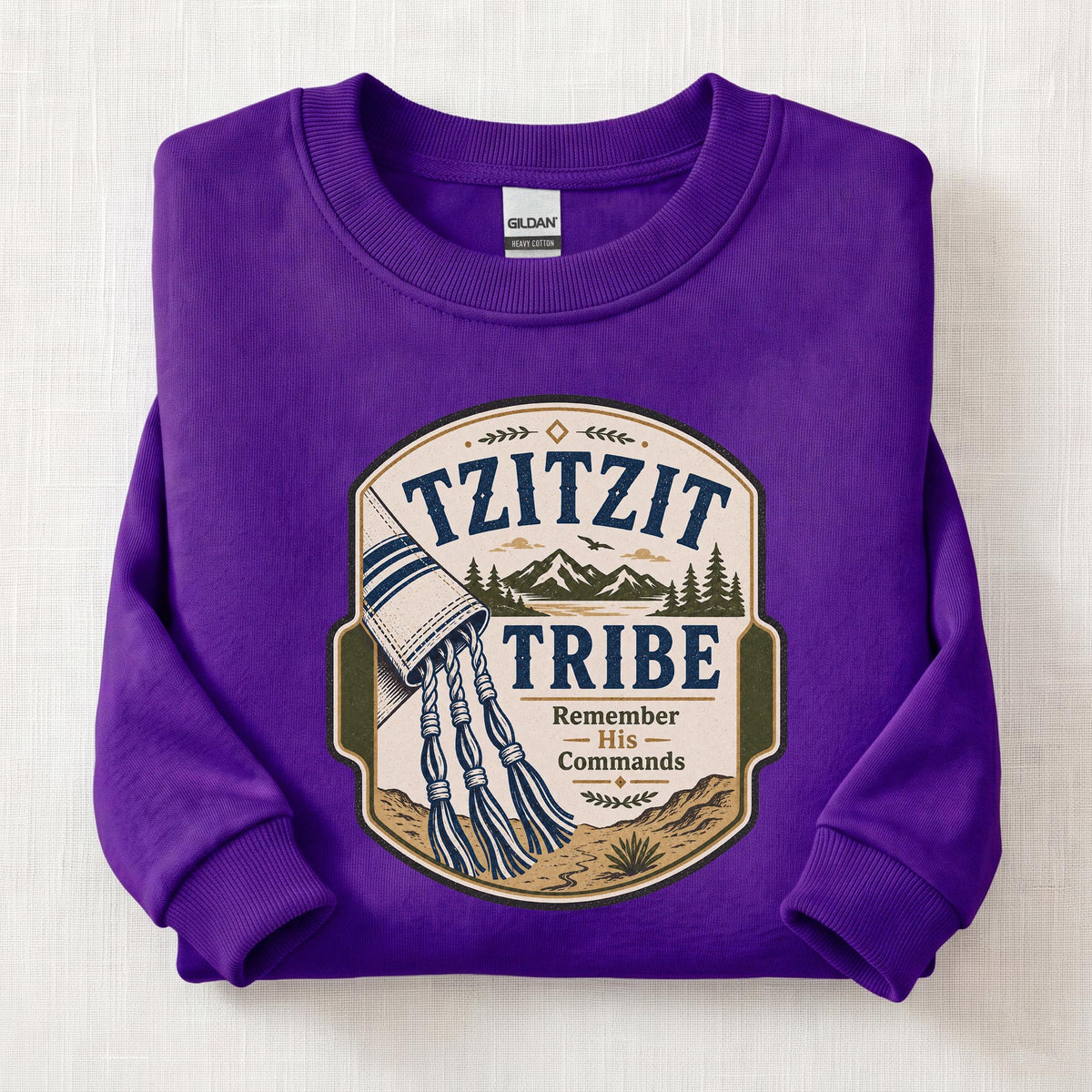 Tzitzit Tribe Sweatshirt — Purple
