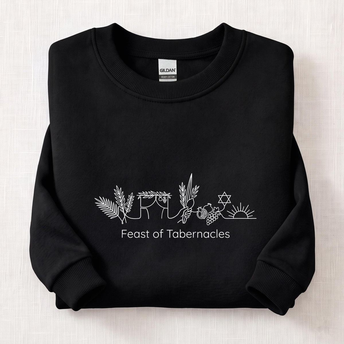 Sukkot Gathering Sweatshirt — Black