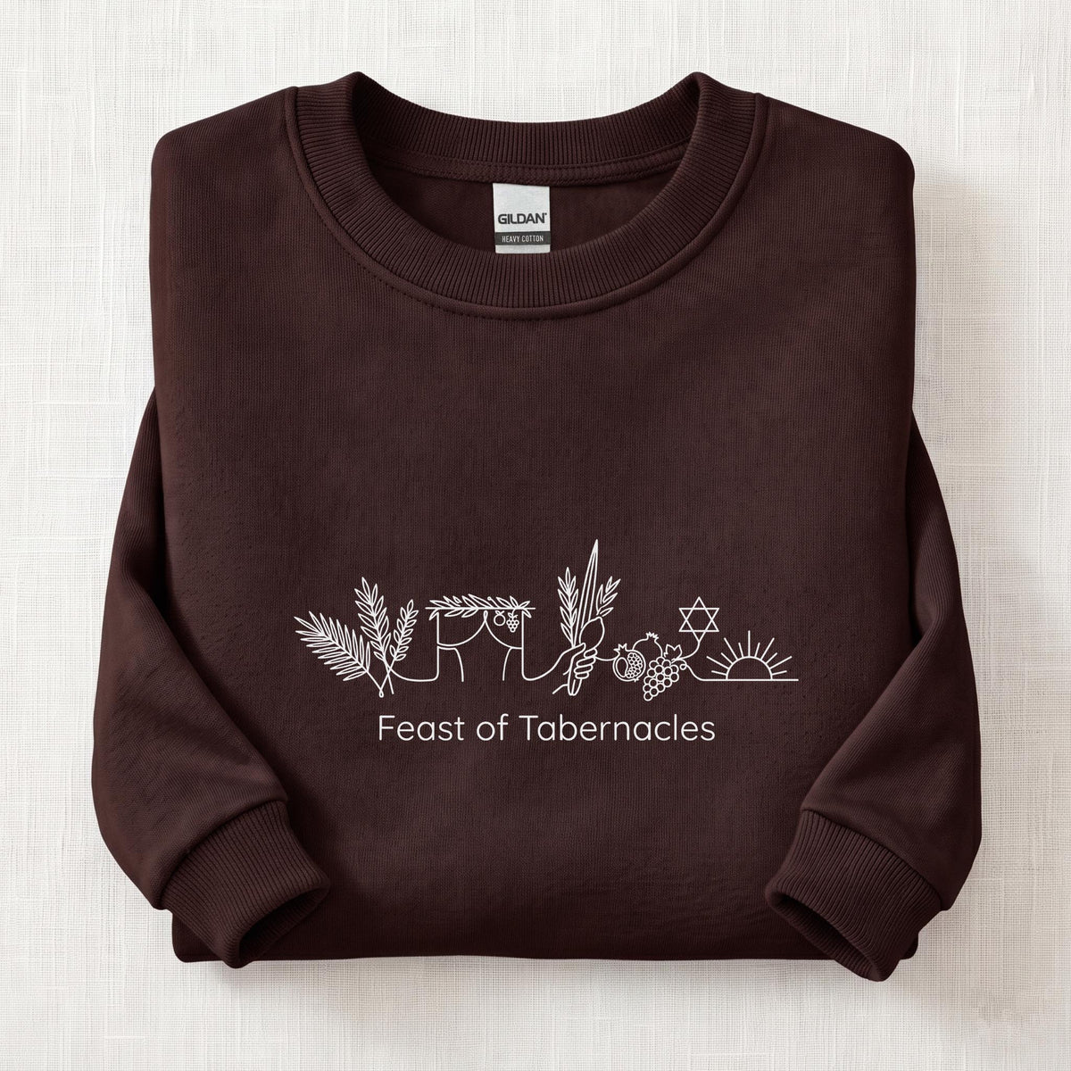 Sukkot Gathering Sweatshirt — Dark Chocolate