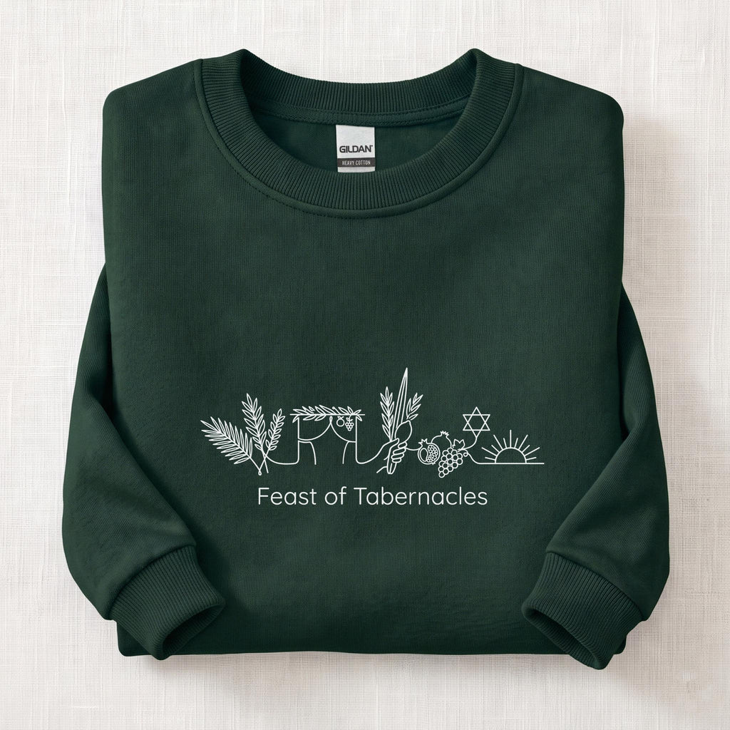 Sukkot Gathering Sweatshirt — Forest Green