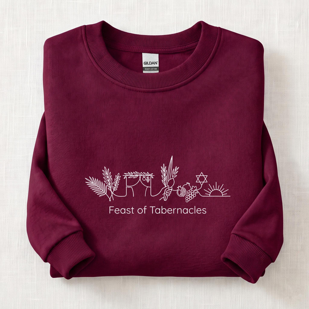 Sukkot Gathering Sweatshirt — Maroon