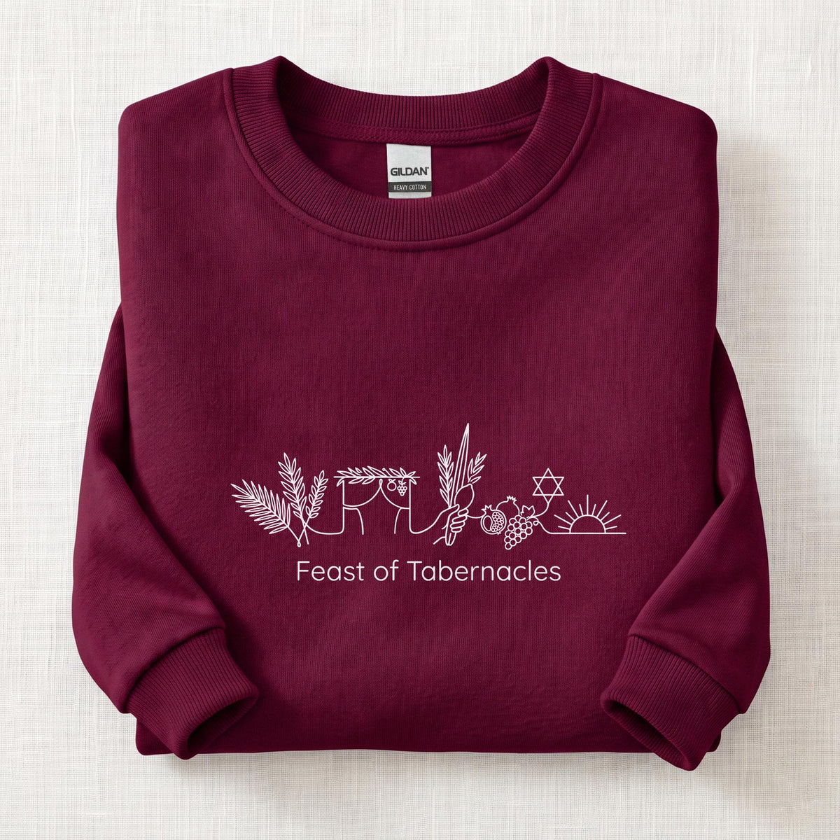 Sukkot Gathering Sweatshirt — Maroon