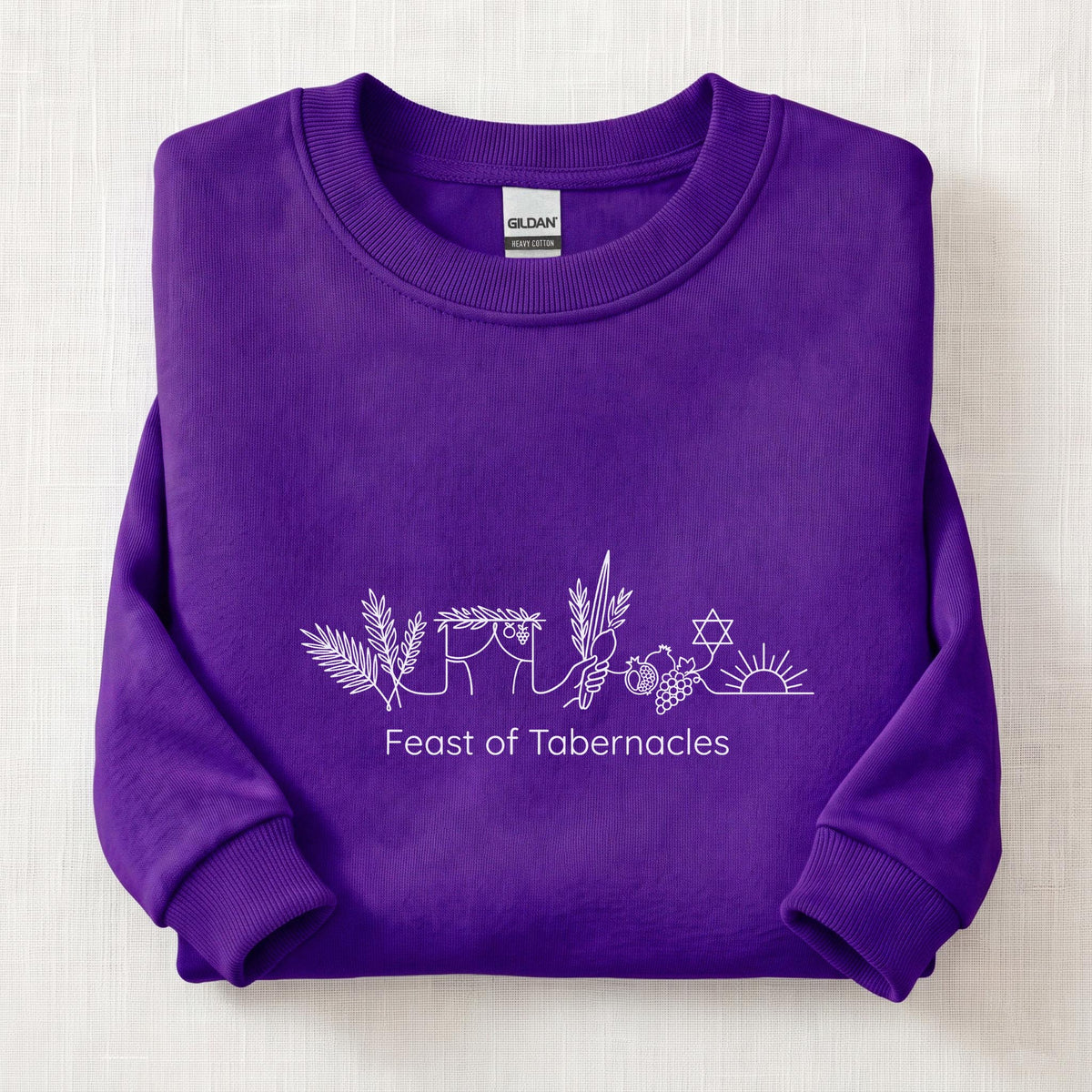 Sukkot Gathering Sweatshirt — Purple