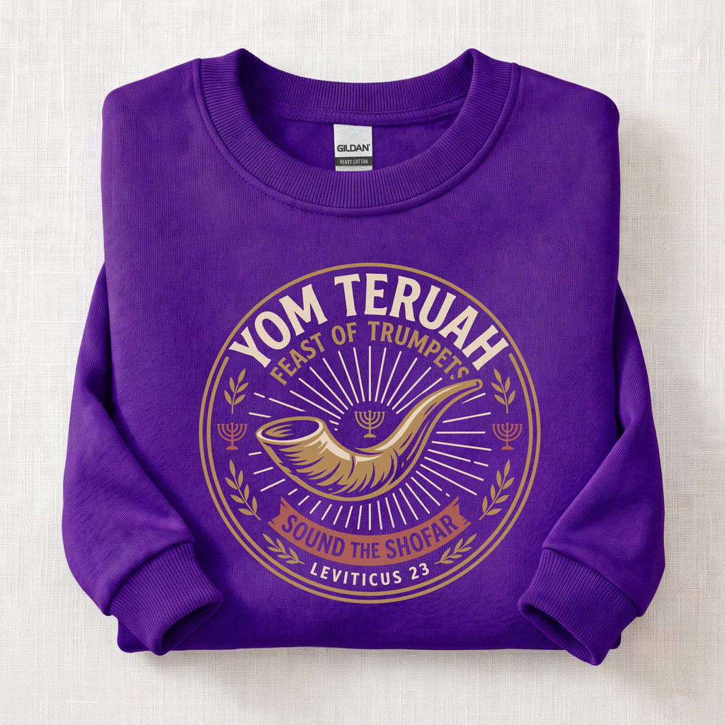 Sound The Shofar Sweatshirt — Purple