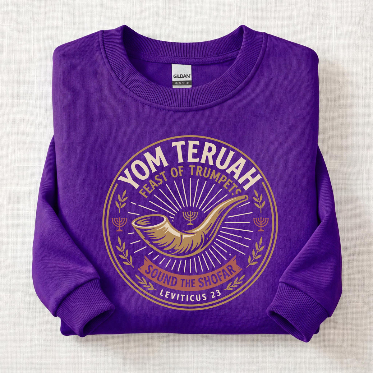 Sound The Shofar Sweatshirt — Purple