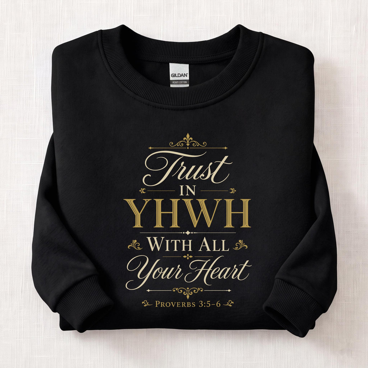 Trust In YHWH Sweatshirt — Black