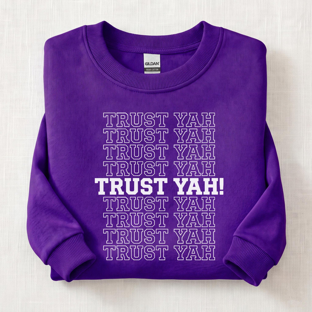 Trust Yah Sweatshirt — Purple