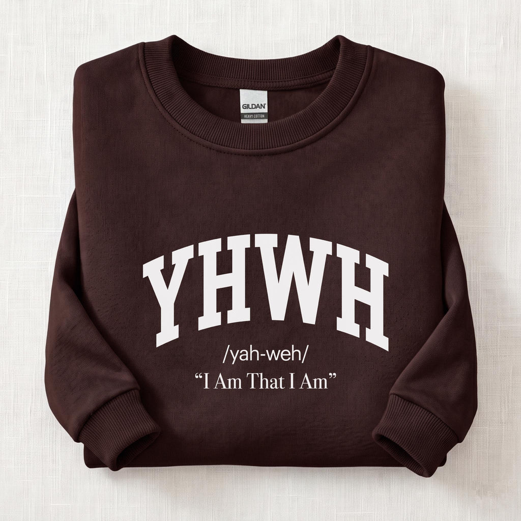YHWH I Am That I Am Sweatshirt — Dark Chocolate