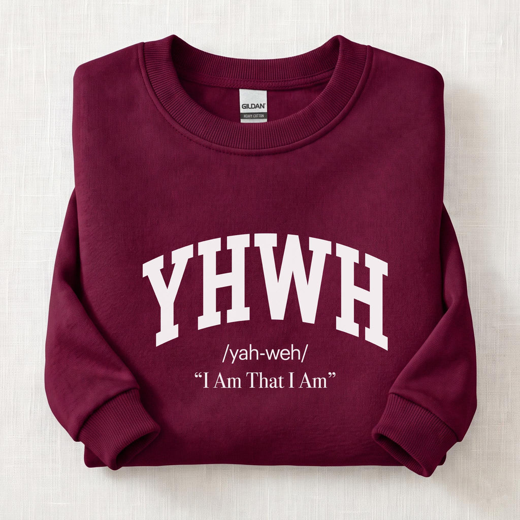 YHWH I Am That I Am Sweatshirt — Maroon