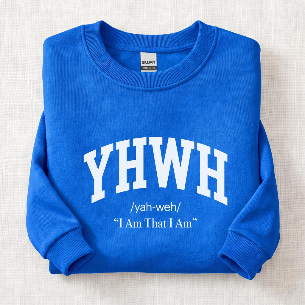 YHWH I Am That I Am Sweatshirt — Royal