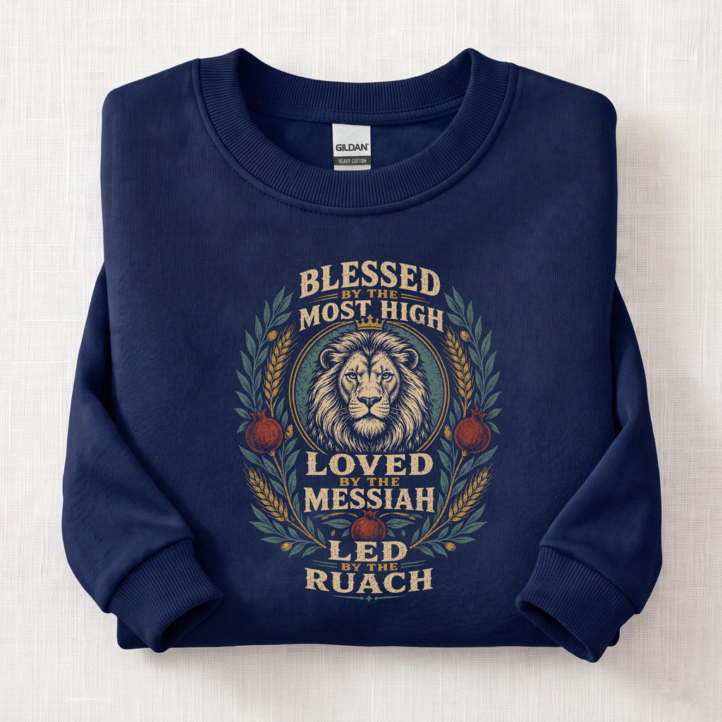 Blessed By The Most High Sweatshirt — Navy