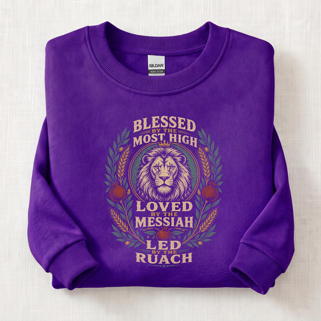 Blessed By The Most High Sweatshirt — Purple