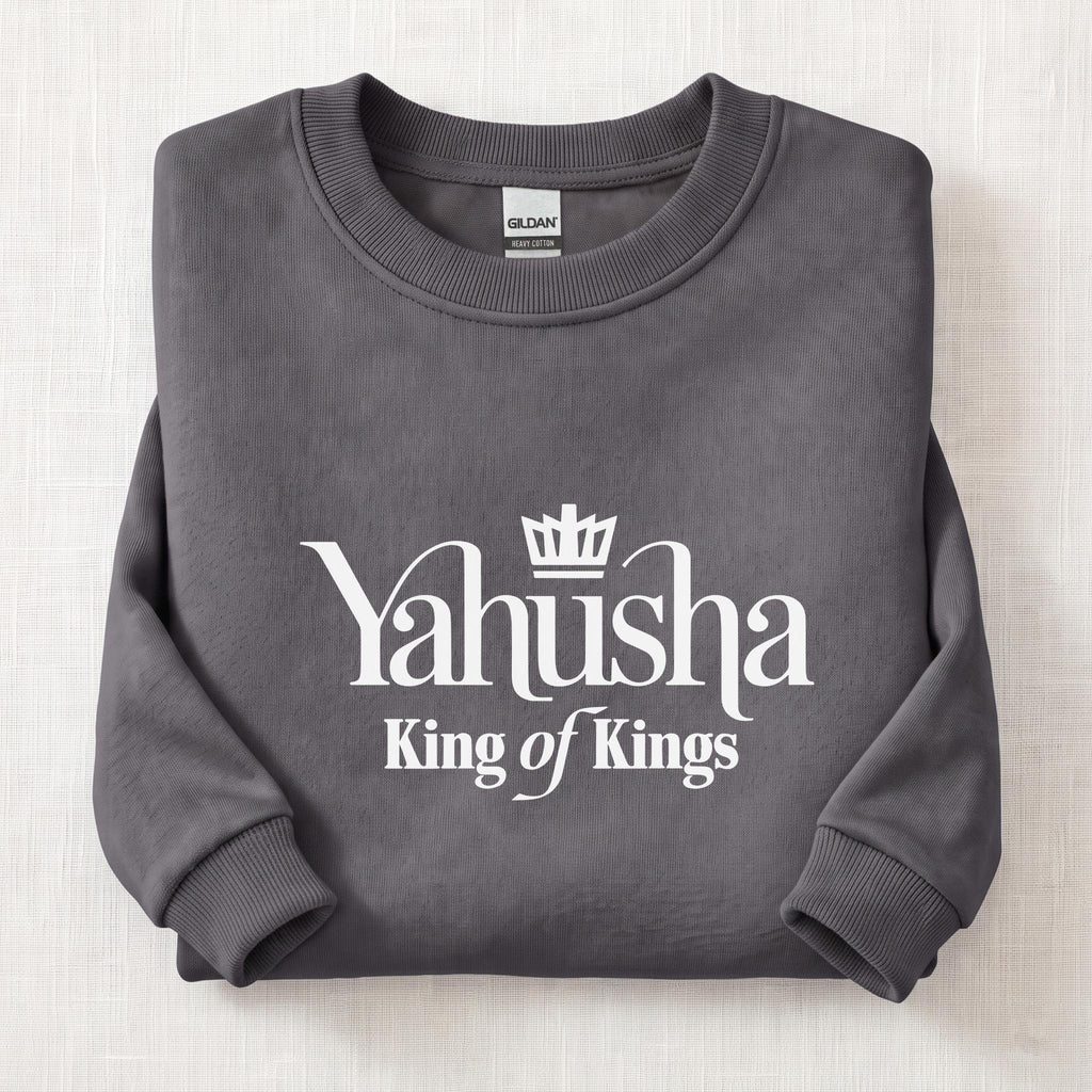 Yahusha King of Kings Sweatshirt — Charcoal