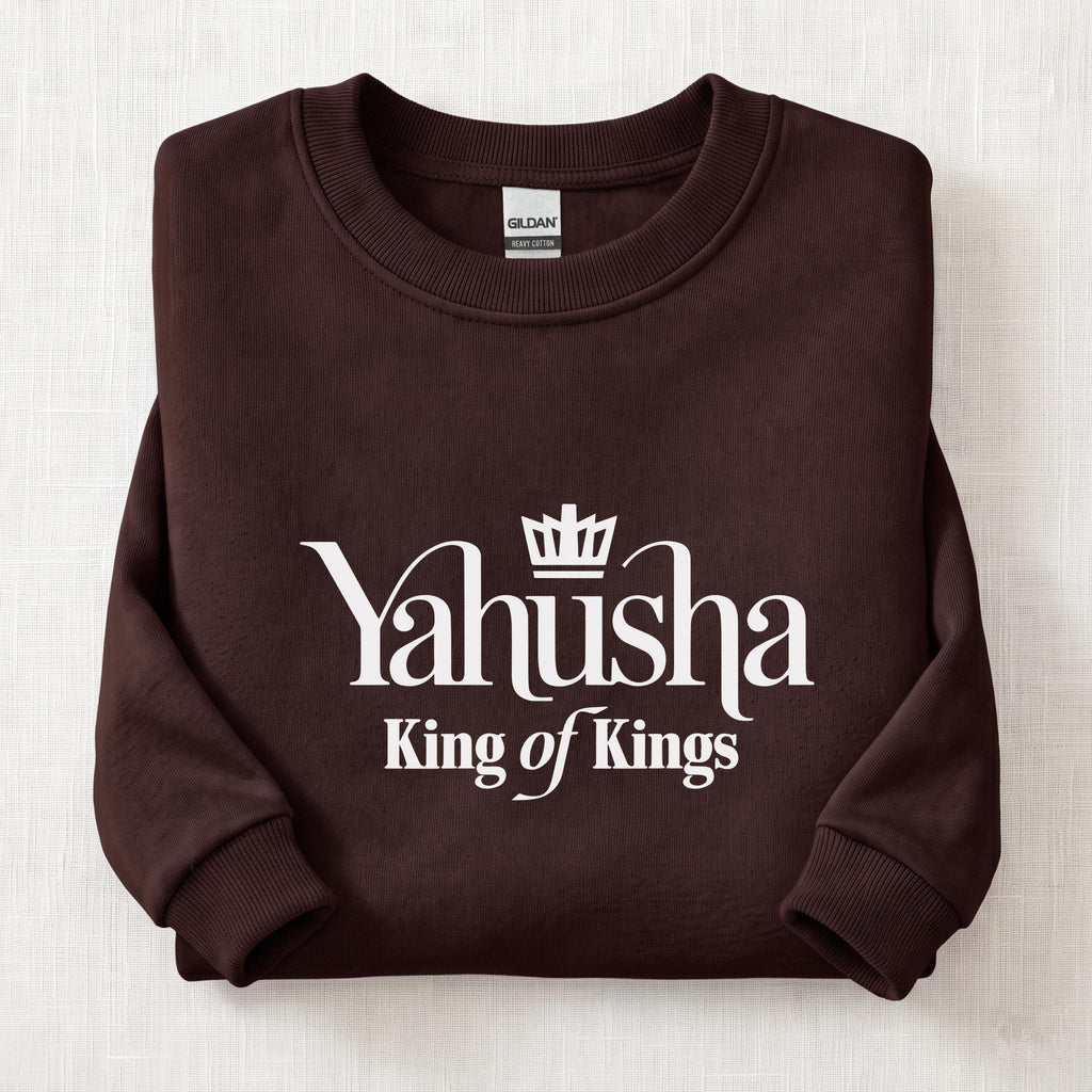 Yahusha King of Kings Sweatshirt — Dark Chocolate