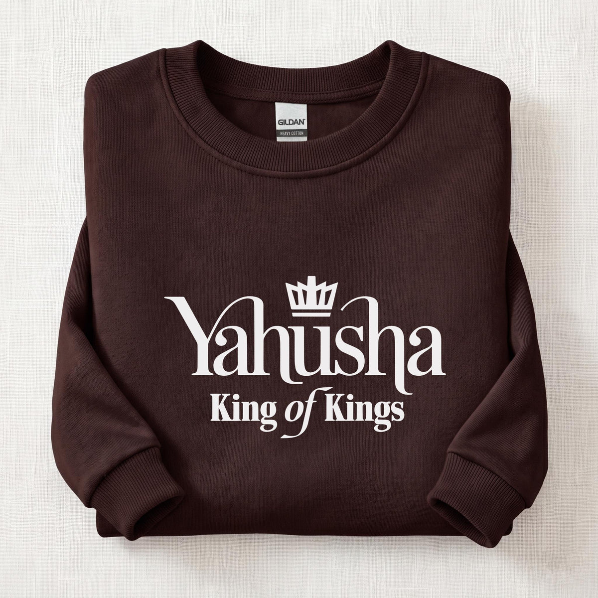 Yahusha King of Kings Sweatshirt — Dark Chocolate