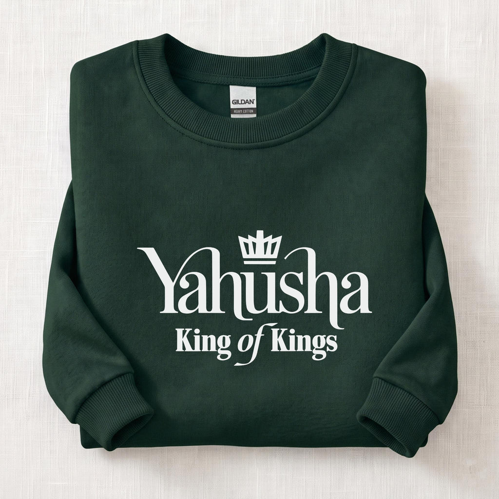 Yahusha King of Kings Sweatshirt — Forest Green