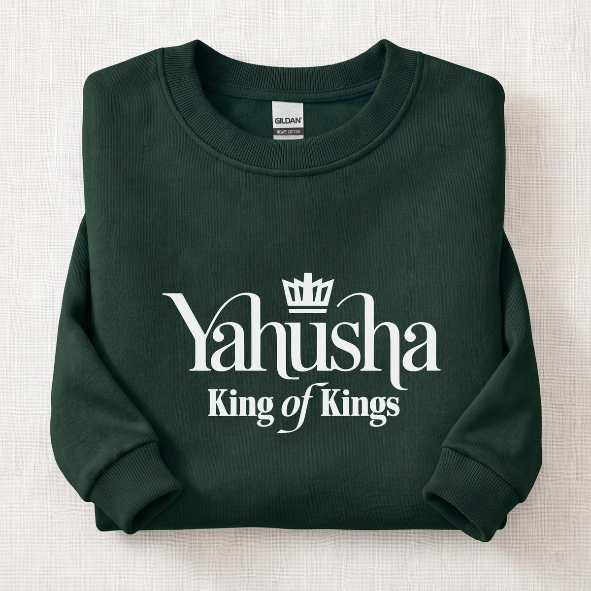 Yahusha King of Kings Sweatshirt — Forest Green