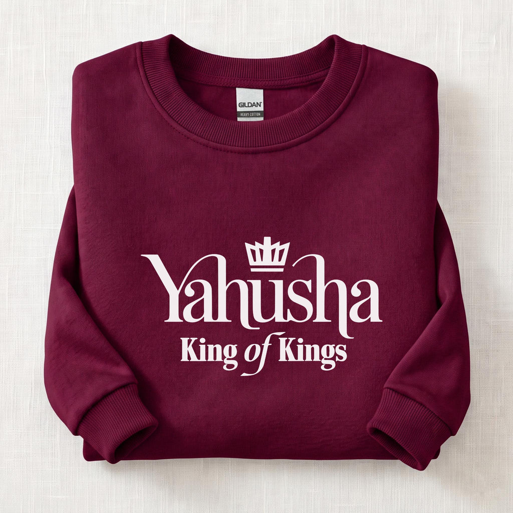 Yahusha King of Kings Sweatshirt — Maroon