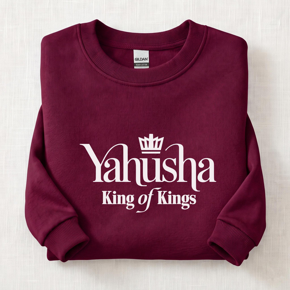 Yahusha King of Kings Sweatshirt — Maroon