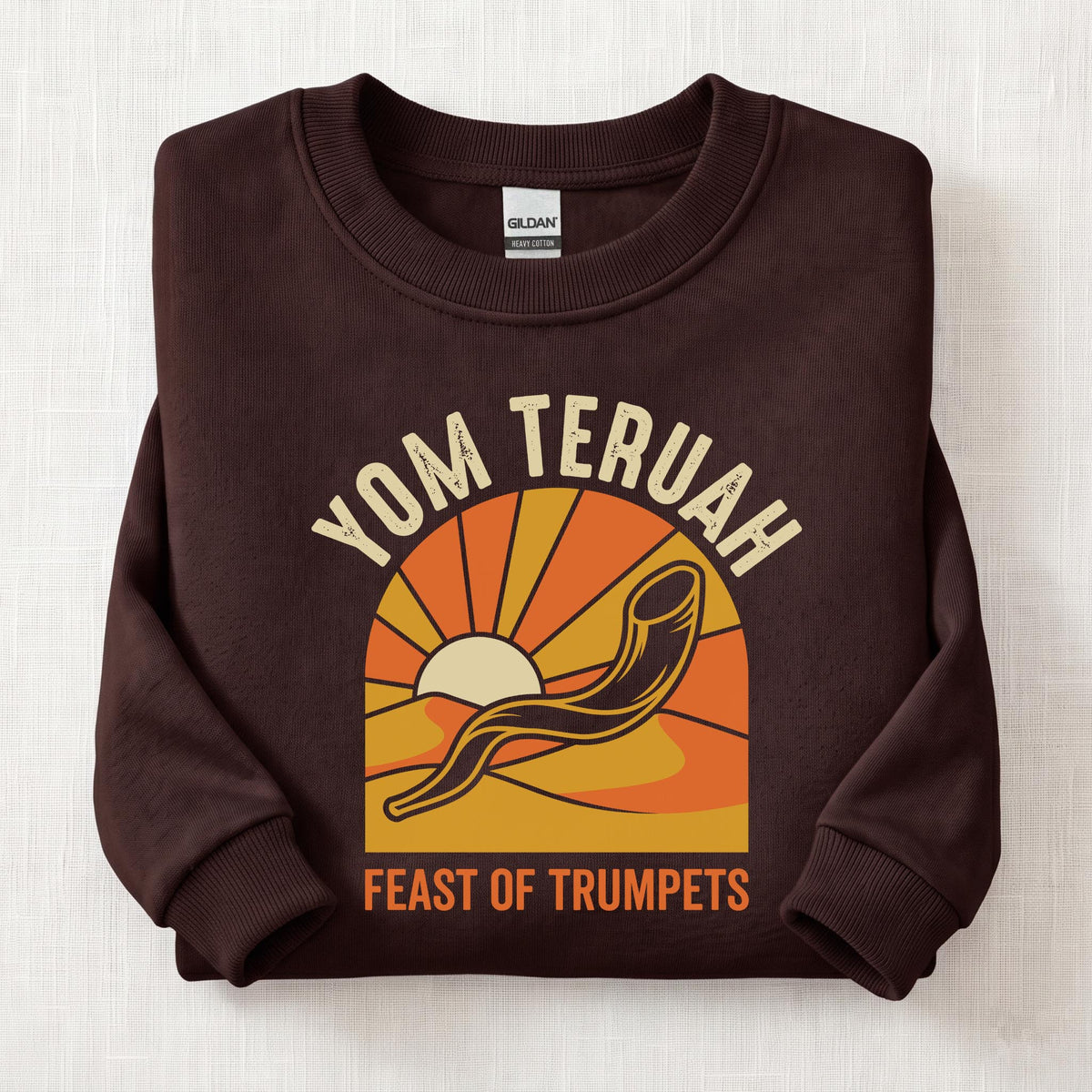 Yom Teruah Sweatshirt — Dark Chocolate