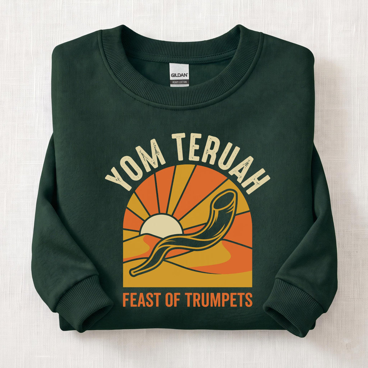 Yom Teruah Sweatshirt — Forest Green