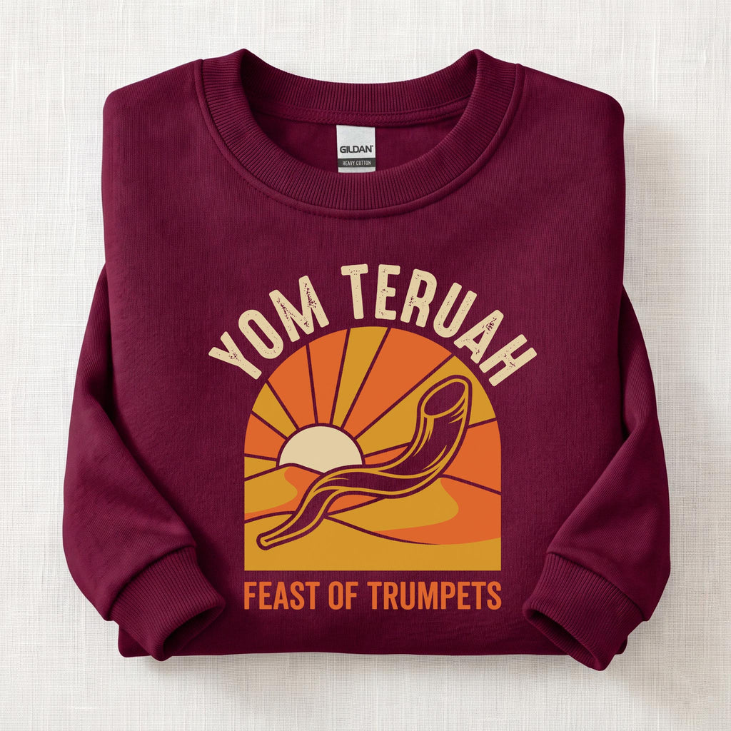 Yom Teruah Sweatshirt — Maroon