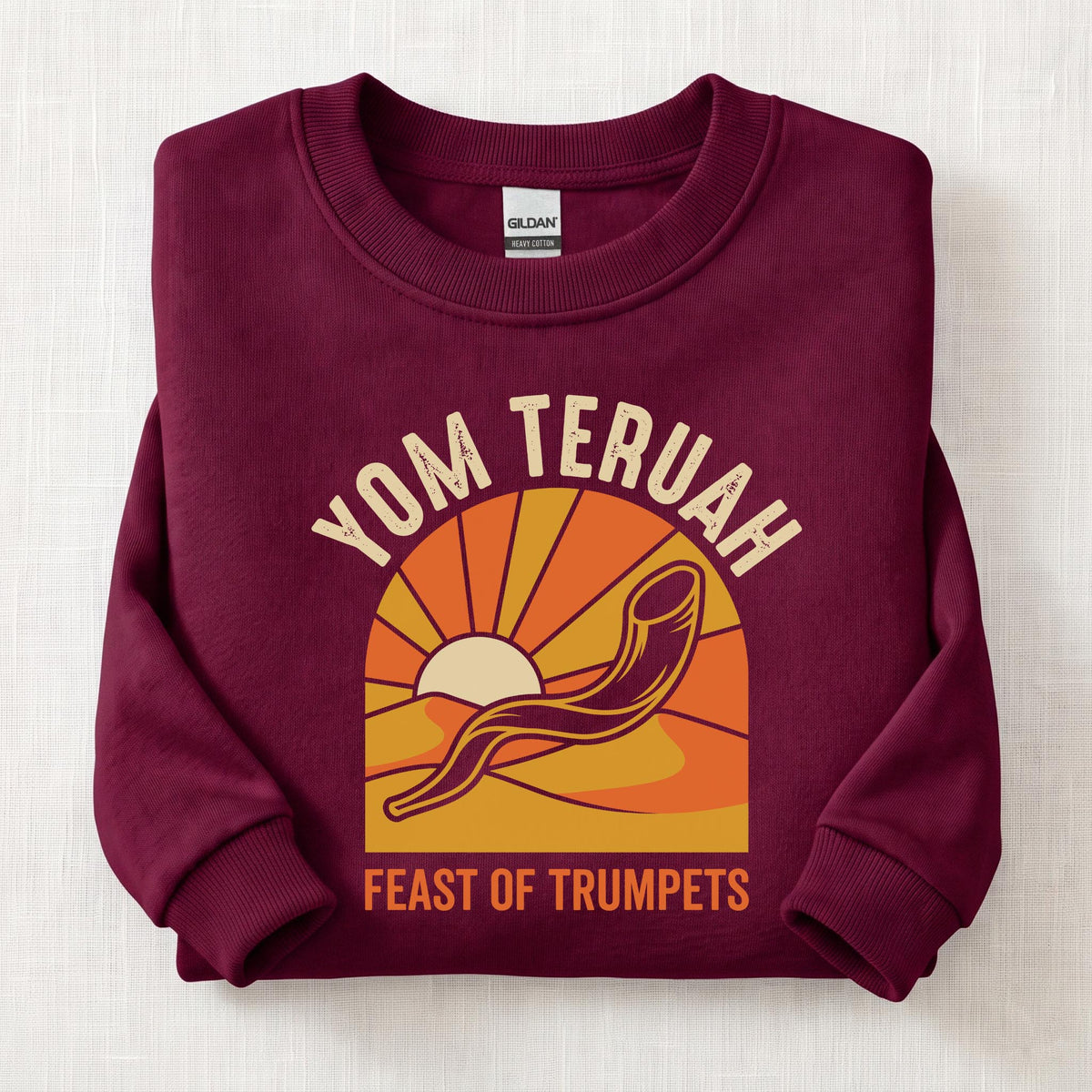 Yom Teruah Sweatshirt — Maroon