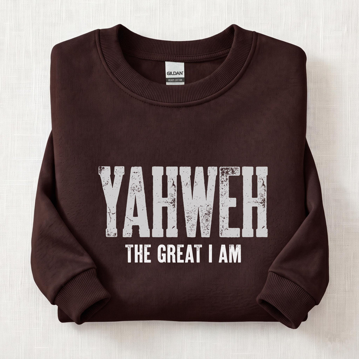 Yahweh The Great I Am Sweatshirt — Dark Chocolate