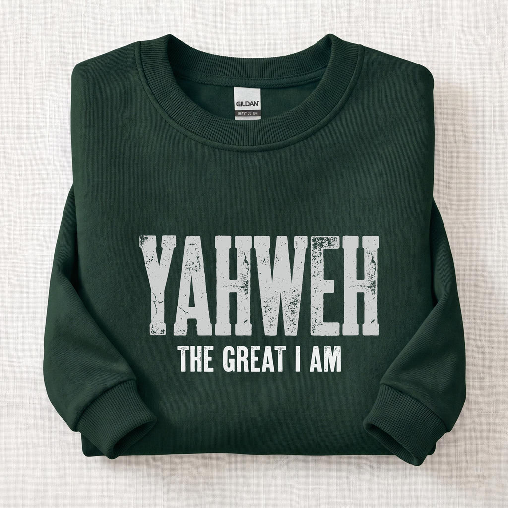 Yahweh The Great I Am Sweatshirt — Forest Green