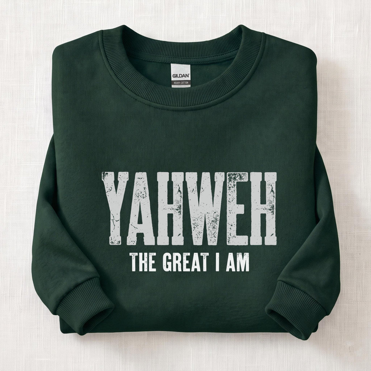Yahweh The Great I Am Sweatshirt — Forest Green